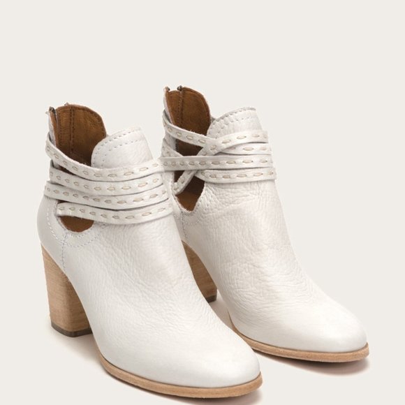Frye Shoes - Frye Naomi White Pickstitch Shootie